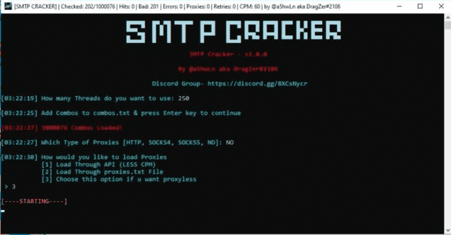 SMTP Cracking Tool v1.0.0 By DragZer