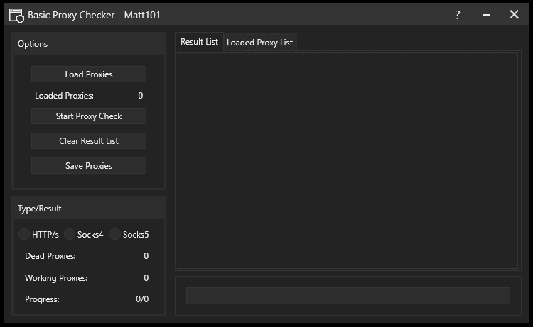 Basic Proxy Checker By Matt101 | HQ Proxy Tool
