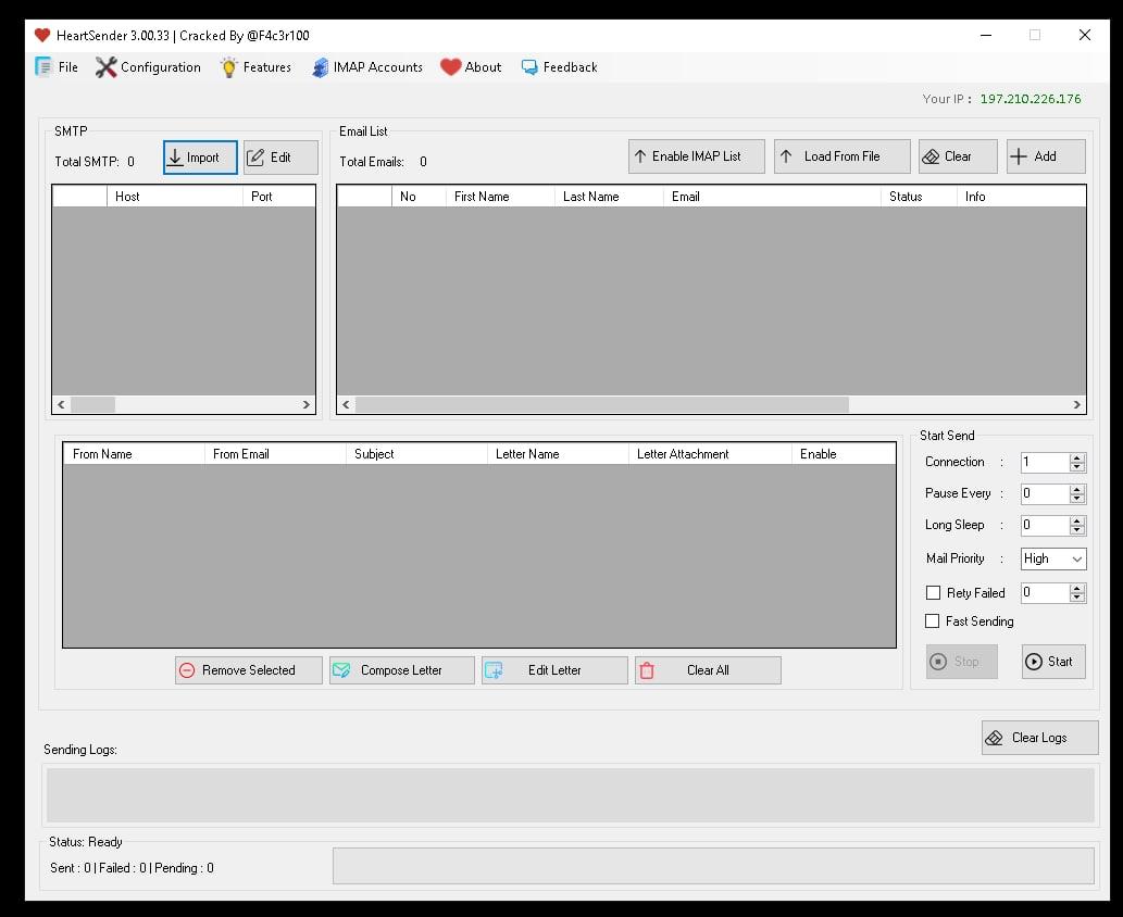 Heart Sender 3.00.33 | Unlimited Email Sender | CRACKED