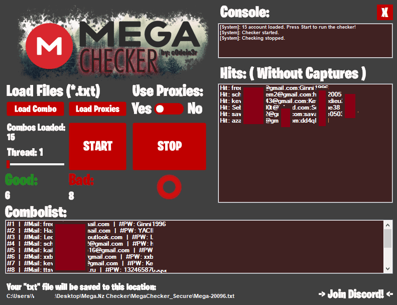 Mega Checker | Cloud Storage By c0dein3r