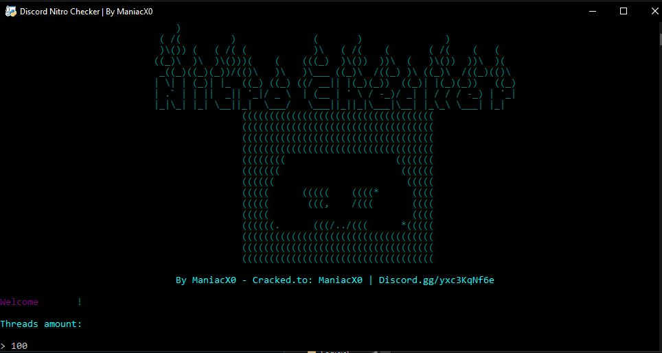 Discord Nitro Checker By ManiacX0