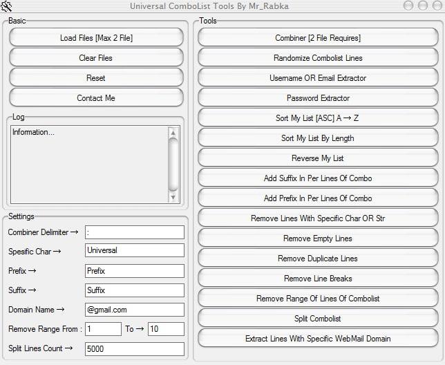 Universal Combolist Tools By Mr Rabka