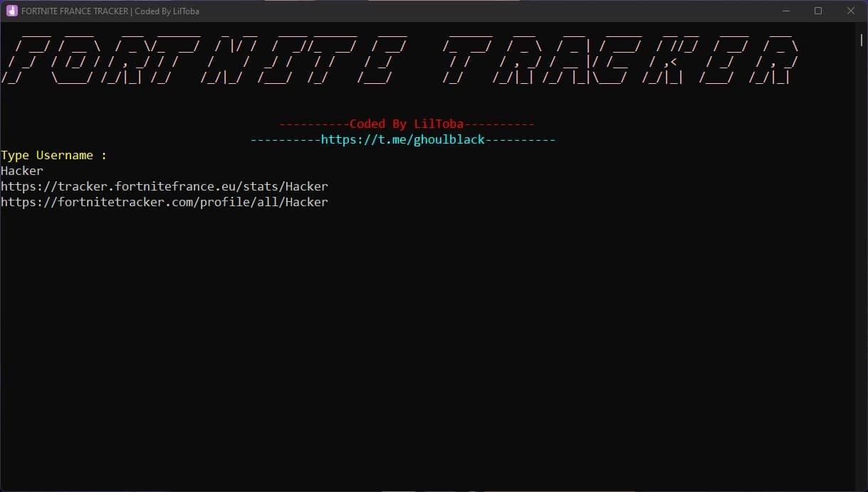 Fortnite Tracker Coded By LilToba