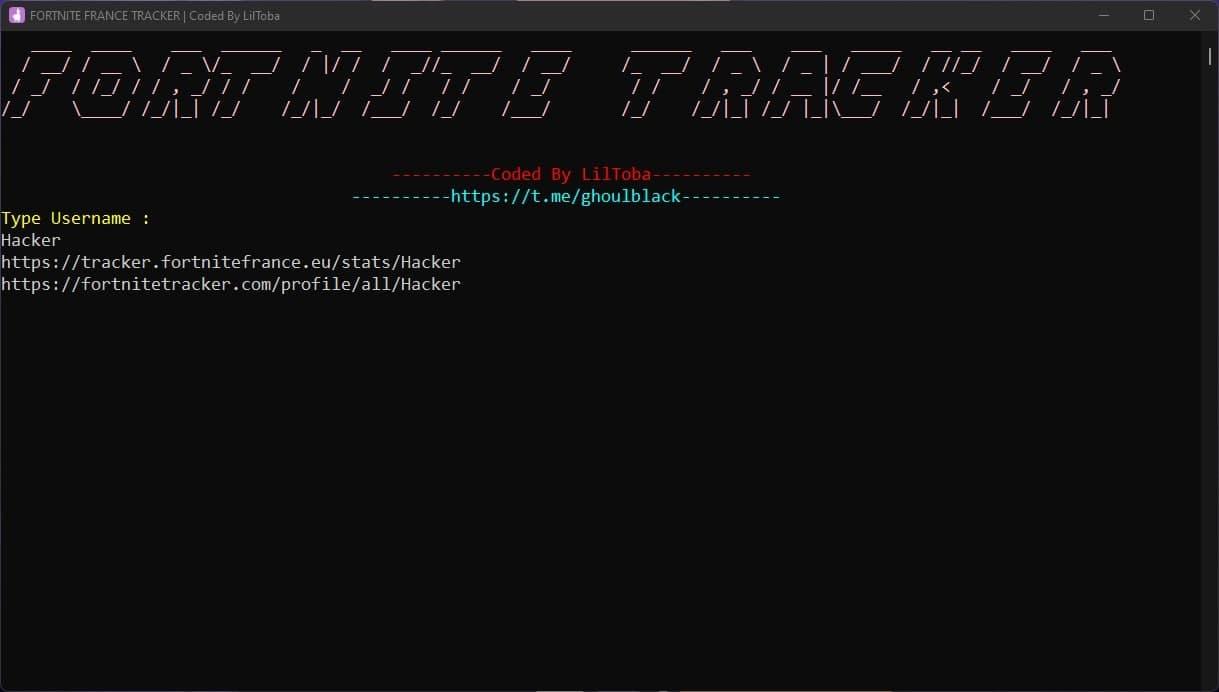 Fortnite Tracker Coded By LilToba
