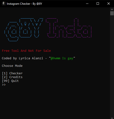 Instagram Checker by @8Y