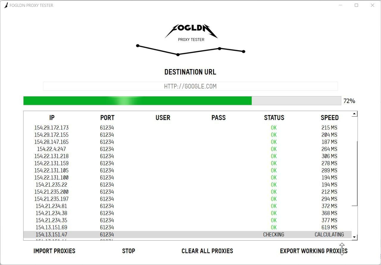 FOGLDN Proxy Tester v1.0