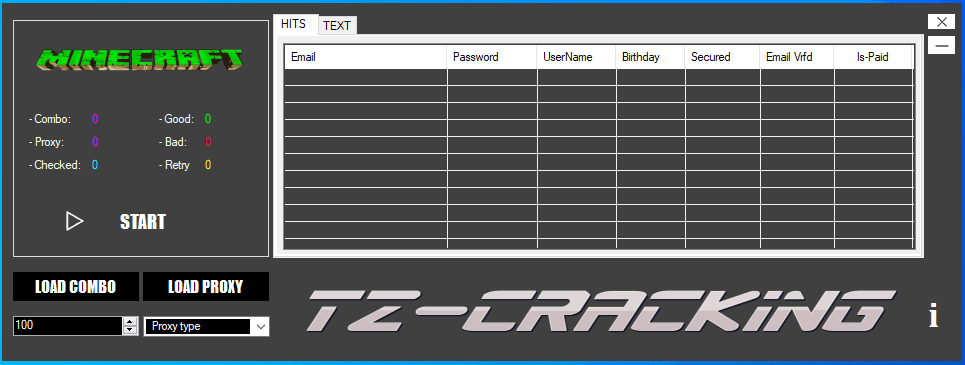 Minecraft Checker v3 by TZ-Cracking