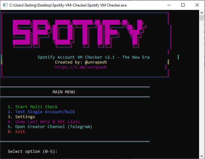 Spotify VM Checker