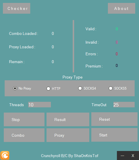 Crunchyroll Brute Checker by ShaOnKrisTof