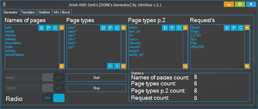 Work with Dorks by JohnDoe v2.1
