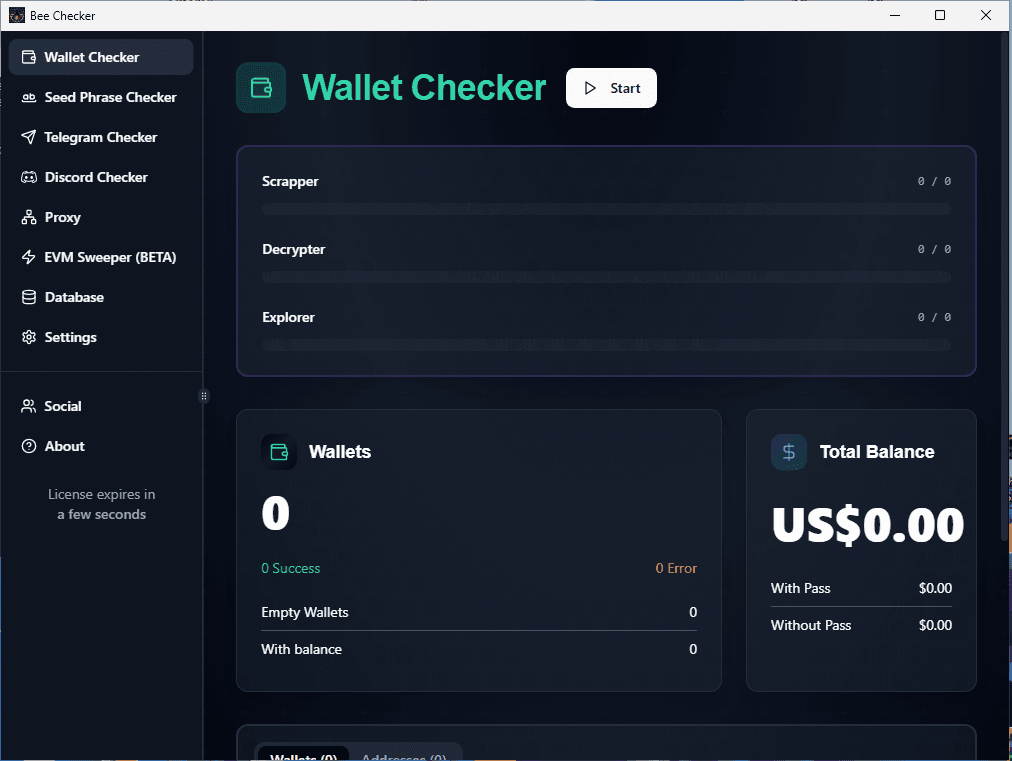 Bee Wallet Checker v1.2